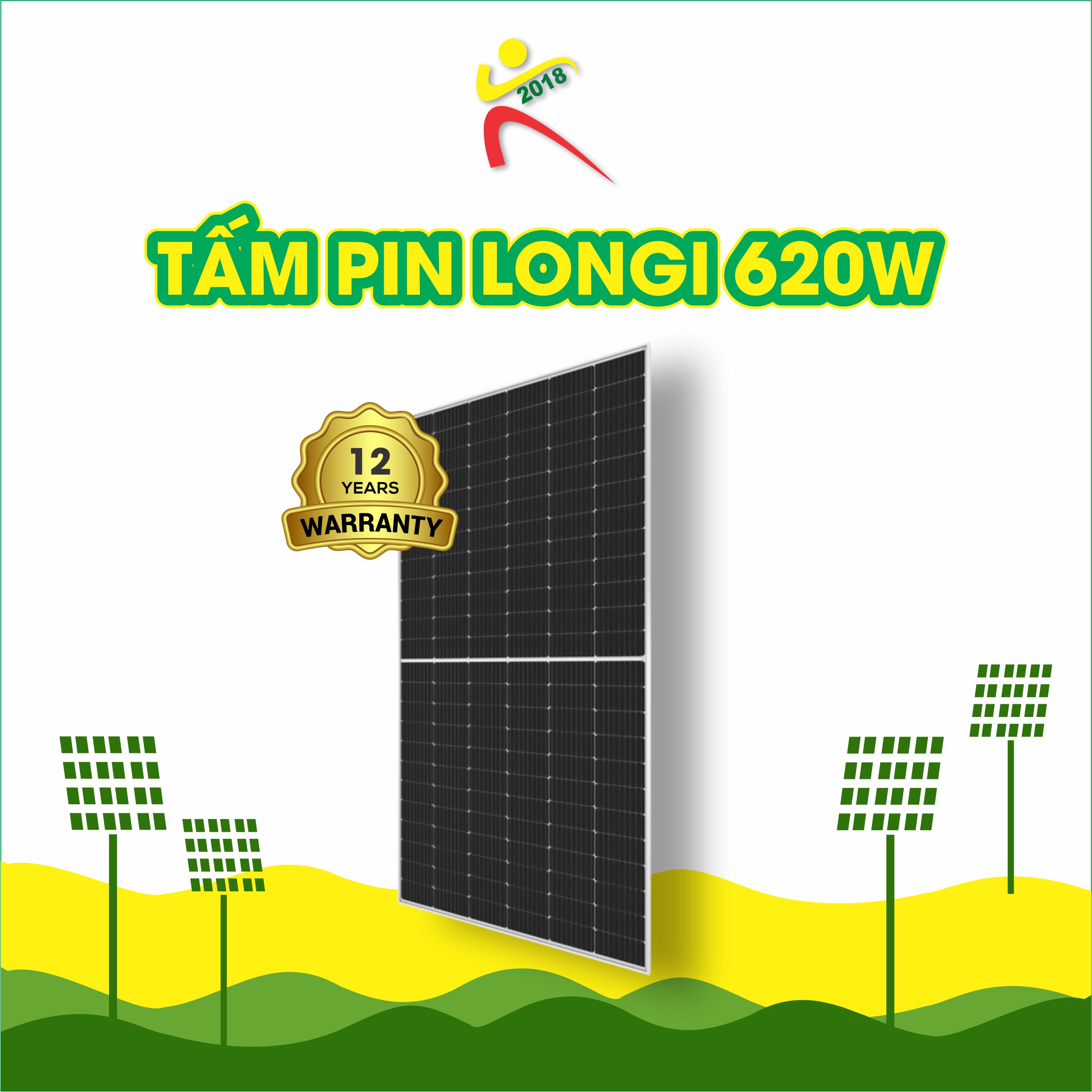 Tấm pin Longi 620W