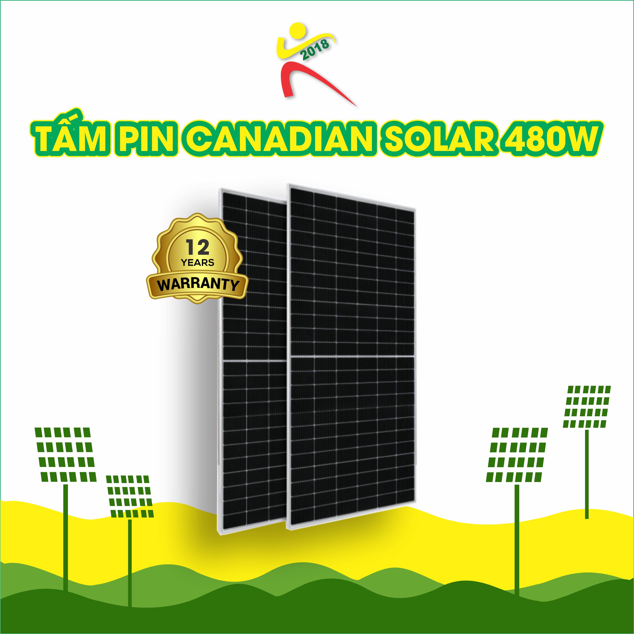 Tấm pin Canadian Solar 480W