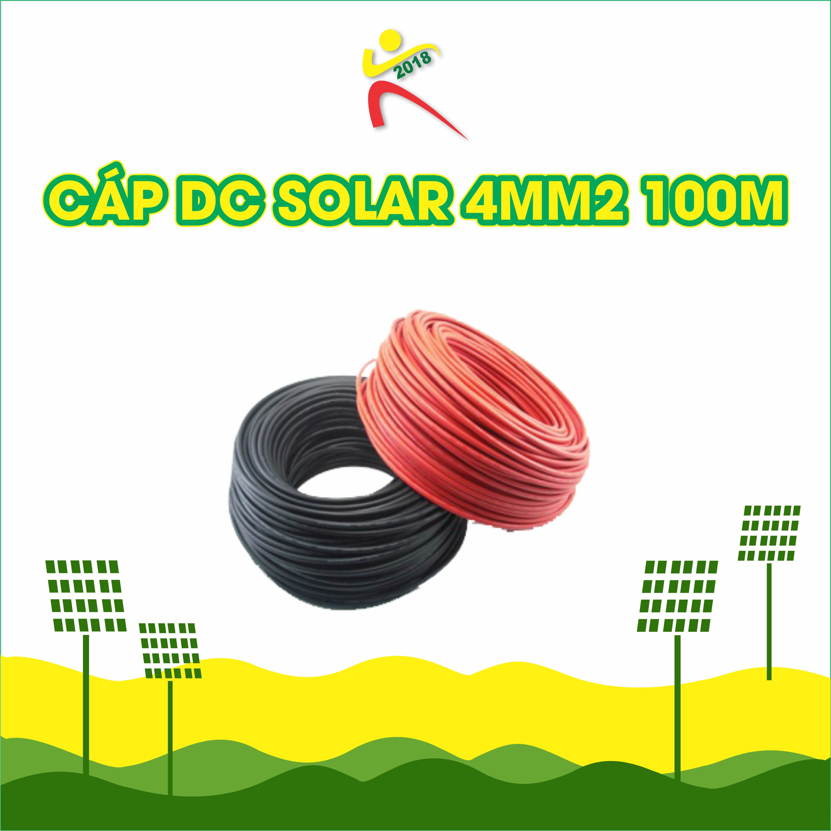 Cáp DC Solar 4mm2 100m