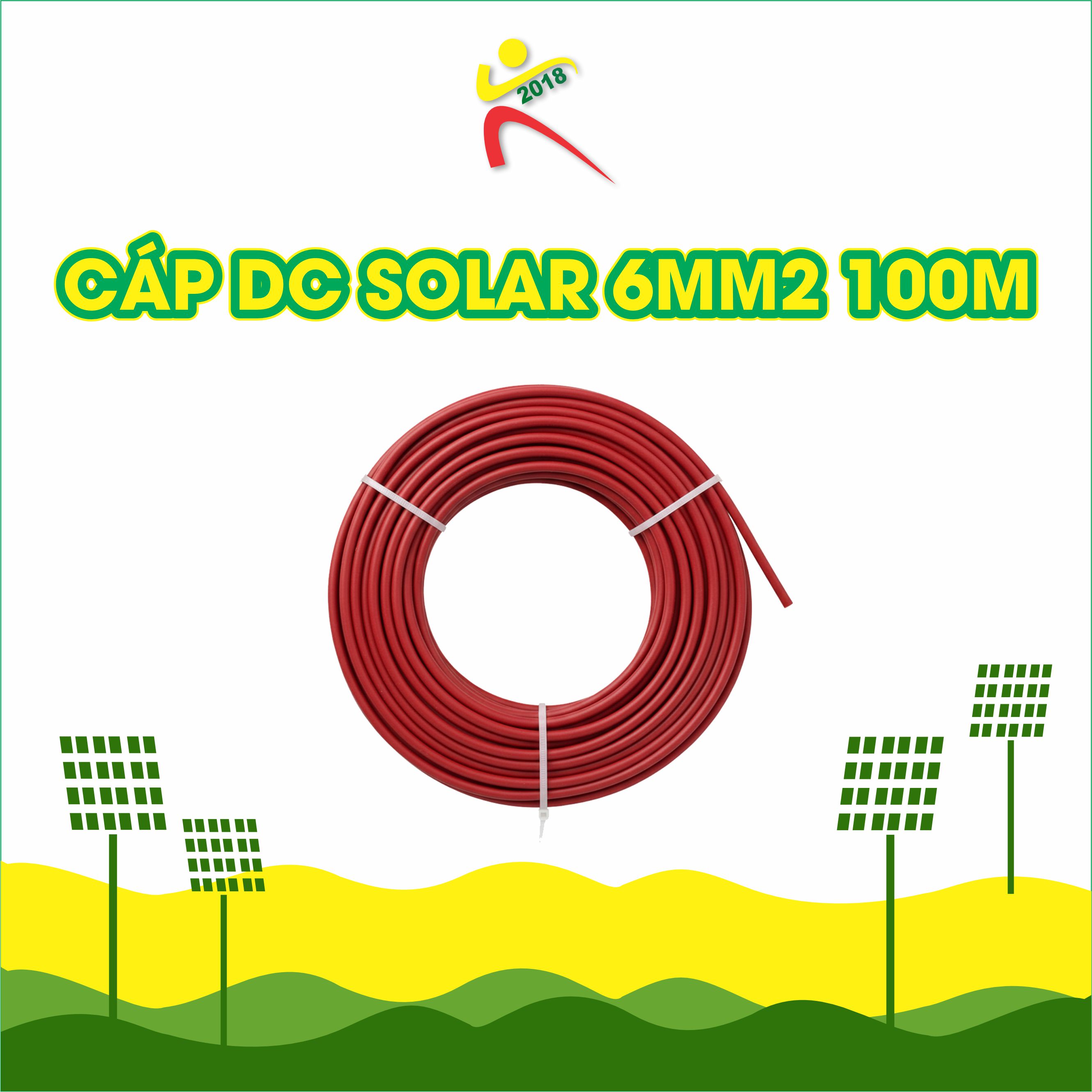 Cáp DC Solar 6mm2 100m