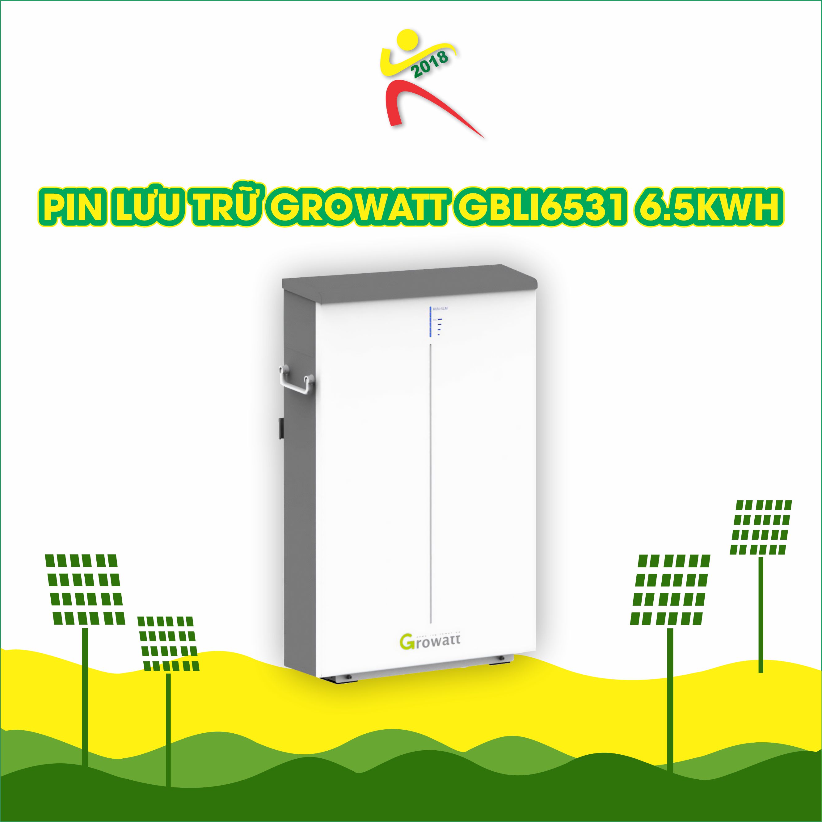 Pin lưu trữ Growatt GBLI6531 6.5kWh